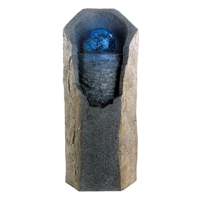 £129 • Buy Colour Changing Crystal Ball Garden Water Feature Outdoor Fountain