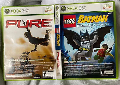 Two Games LEGO Batman: The Videogame / Pure (Microsoft Xbox 360 2009) COMPLETE • $4.99