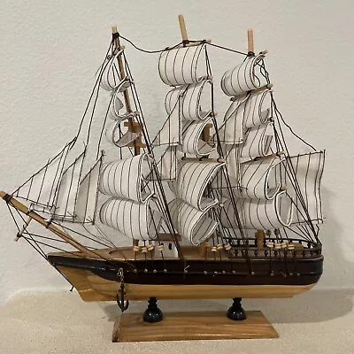 Vintage Ship Decor Wooden Handmade Model For Home Office Display USS VAILANT • $30