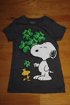 Peanuts SNOOPY & WOODSTOCK 3-Leaf Clovers (Child's LG) T-Shirt ST. PATRICK'S DAY • $25