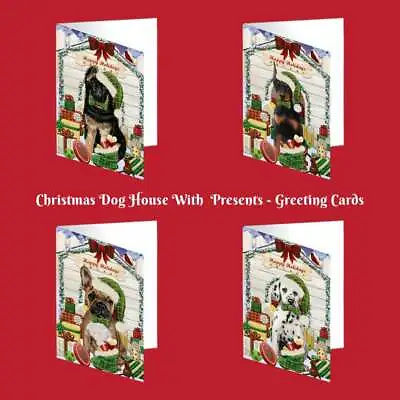 Christmas Dog Cat With Presents Pet Photo Greeting Invitation Card Pack Of 10 • $43.99