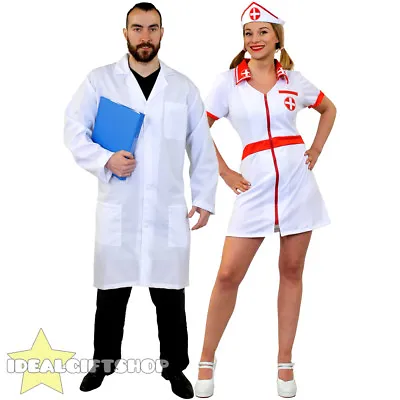 £14.99 • Buy Couples Doctor And Nurse Fancy Dress Costumes Hospital Uniform Medical Halloween