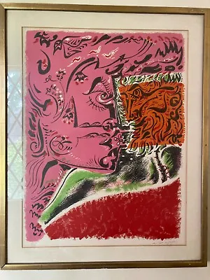 André Masson;  Profil Rose  Visage Surreal Lithograph; Circa 1960 87/200 • $1399