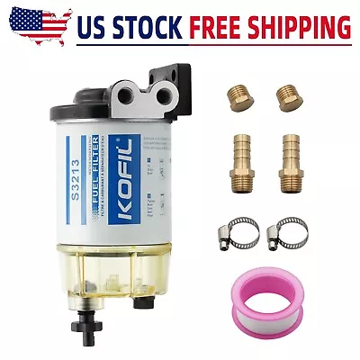 S3213 Boat Fuel Water Separator Marine For Mercury Yamaha Outboard 10 Micron US • $26.60