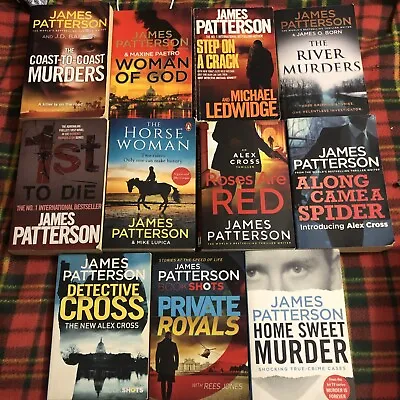11 X James Patterson 📕Alex Cross/River Murders/Roses Are Red/Step On A Crack 🎄 • £18