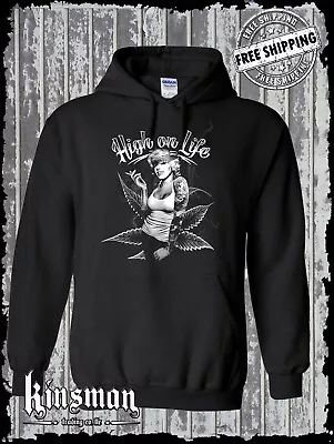 Marilyn Monroe High On Life Hoodie / Sweatshirt - Marijuana Weed Pot Cannabis • $30.95