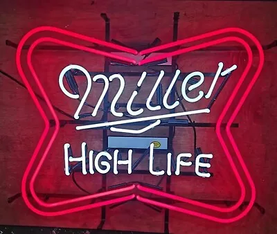 MILLER HIGH LIFE NEON Light Sign 20 X24”  Eco Friendly  • $225