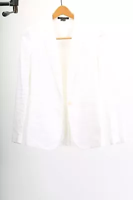 Theory - White Linen Blend One Button Blazer 0  / Totokaelo La Garconne • $135