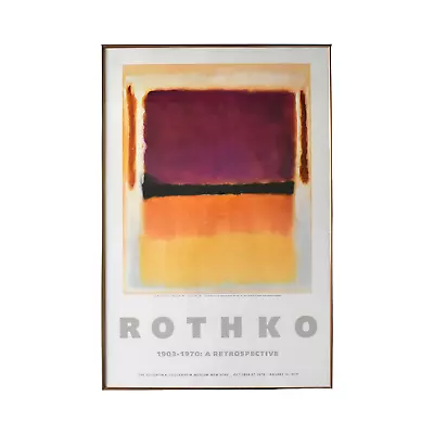 Vintage 1978 Rothko Poster  Violet Black Orange Yellow On White Red  1949 • $2850