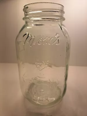 Vintage Mom's Mason Jar Quart Clear Home Products Columbus Ohio Made In USA  • $10.30
