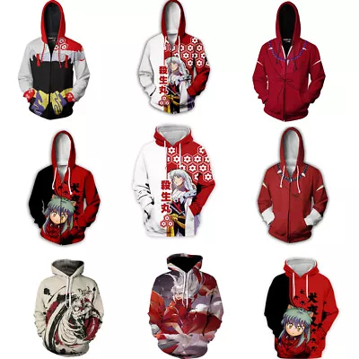 Cosplay InuYasha 3D Hoodies Kagome Higurashi Miroku Sweatshirts Jackets Coats • $13.68