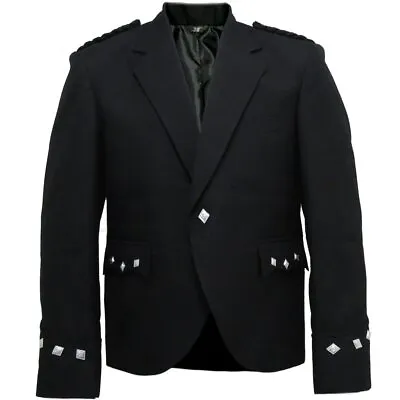 £119.95 • Buy Tartanista Black Scottish Kilt Argyll Jacket 38 - 58 In Regular & Long