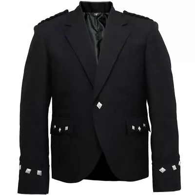 £119.95 • Buy Tartanista Black Scottish Kilt Argyll Jacket 38 - 58 In Regular & Long