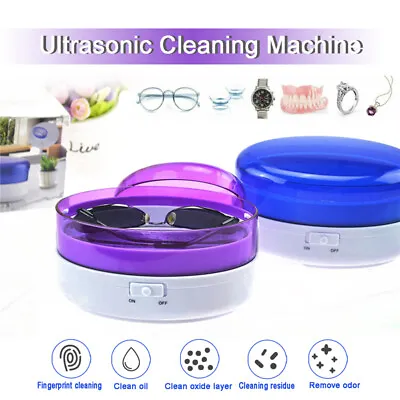 Professional Ultrasonic Jewelry Eyeglass Cleaner Machine Watches Ring Cleaning • $21.55