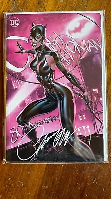 Catwoman 80th Anniversary #1 A Signed With Coa No 0115 J Scott Campbell Nm • $18.50