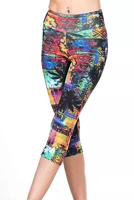 Last Chance! Margarita Activewear Palm Print Capri 302T • $44.99