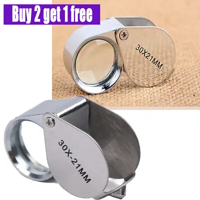 30X Mini Folding Magnifier Loupe Glass Lens For Reading Book Magnifying Jewelry • £3.80