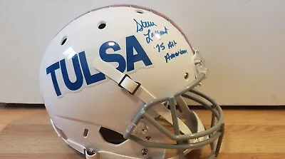 Steve Largent Autograph Full Size Helmet Tulsa '75 All-American Inscription JSA • $300