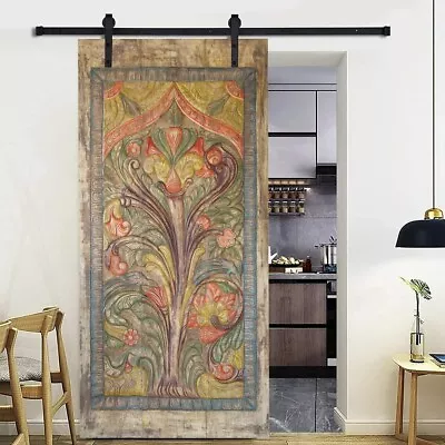 Boho Style Tree Of Life Custom Sliding Barn Door Vintage HandCarved Wood Barn • $2446