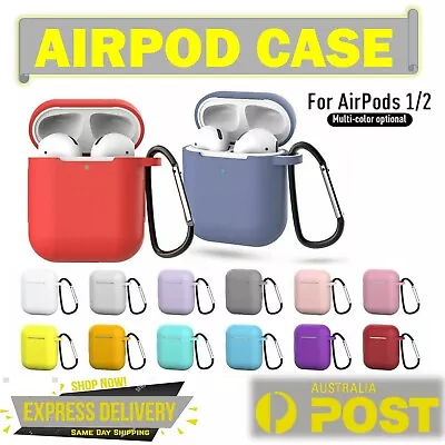 $2.75 • Buy For Apple Airpods 1 2 Shockproof Silicon Gel Case Cover Anti Lost Strap Holder