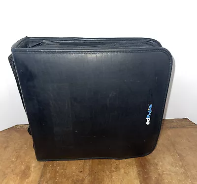 $19.99 • Buy CD PROJECTS ~ Zippered Vinyl Binder Storage Case 208 Disc Holder Black W/ Handle