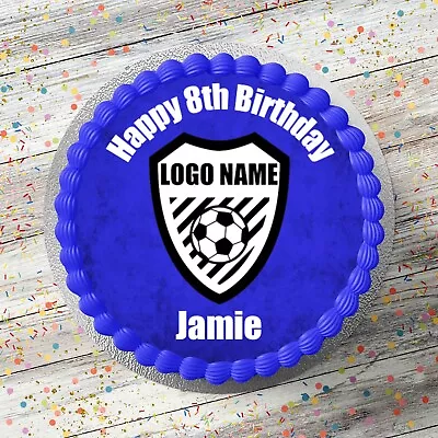 Chelsea FC Football Cake Topper Personalised 8  Round Edible Icing • £4.99