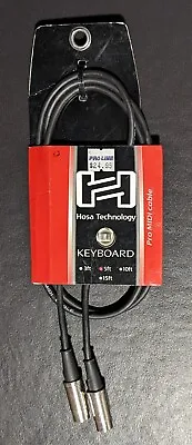 Hosa MID-505 Pro MIDI Cable Serviceable 5-pin DIN To Same 5 Ft - New • $13.99