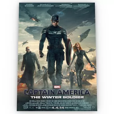 Captain America The Winter Soldier Movie Poster Satin High Quality A1 A2 A3 • £8.49