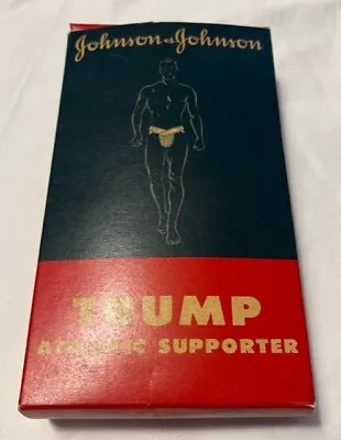 Vintage TRUMP Jockstrap Medium Athletic Supporter USA Made By J&J With Orig. Box • $119