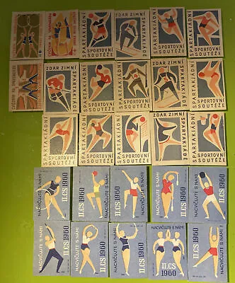 Vintage 1960 Lot Of 27 Hungary Sports Gymnastics Matchbox Label Matches Unused • $15