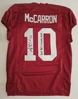 A J AJ McCarron Signed Auto UA Alabama Game Cut Football Jersey W/BCS Champs MVP • $159.99