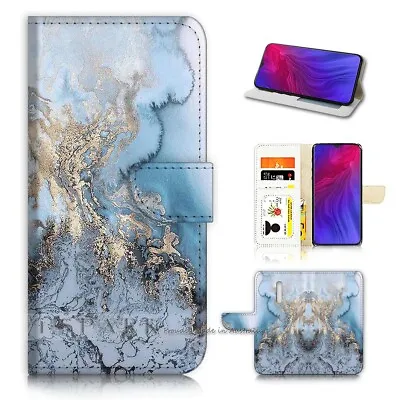 ( For Oppo Reno Z ) Flip Wallet Case Cover AJ21411 Marble Pattern • $12.99