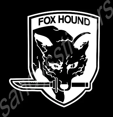 2 FOX HOUND Patch Metal Gear Solid Vinyl Decals Stickers Snake - 5.5  Tall • $6.99