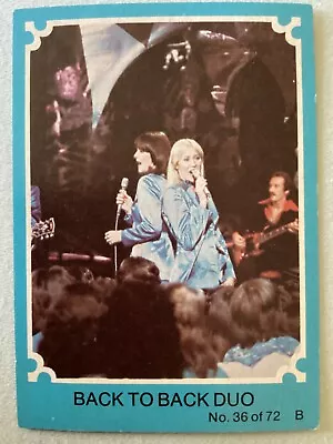 1976 SCANLENS ABBA TRADING CARD No.36 COLOUR BACK NEAR MINT • $7