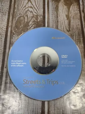 Microsoft Streets & Trips 2008 With GPS Locator CD ONLY (No Key No Accessories) • $6.90