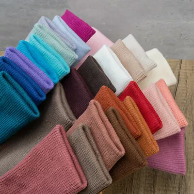 £12.16 • Buy Cotton Thick Knit Rib Fabric Stretch Jacket Cuff Neckline Waistband Rib Trim