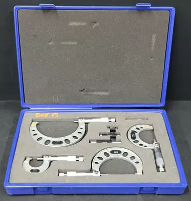 4 Pcs Metric Outside Micrometer 0-100mm/.01mm Machinist Tool Carbide • $56