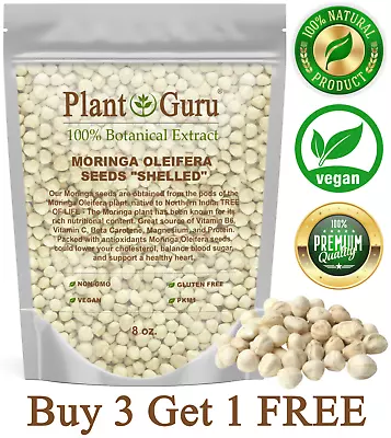 1000 Moringa Oleifera Seeds Kernel 8 Oz SHELLED Fresh Organic Semilla De Moringa • $12.10