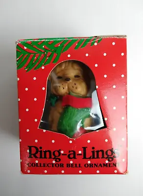 Vintage Ring-A-Lings Bulldog Collector Bell Ornament 1986 New Opened Box • $6