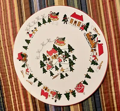 Mason’s Ironstone Christmas Village 14” Serving Plate By M. Mandrajji  REPAIRED • $24.99