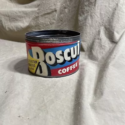 Vintage Empty Coffee Tin Advertising BOSCUL COFFEE 1 Lb No Lid WM S SCULL CO NJ • $7