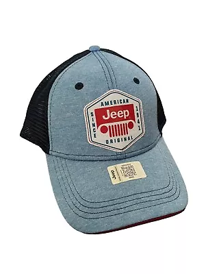 Jeep American Original Since 1941 Patch Trucker Hat Snapback OSFA Blue NEW • $22.95