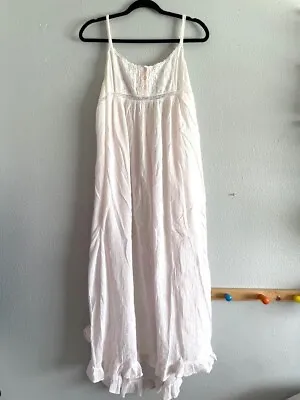 VTG Sz L Victoria's Secret Country Long Pale Pink Prairie Gown Lingerie • $124.99