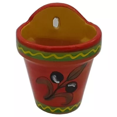 £13.99 • Buy Spanish Terracotta Wall Planter 17 Cm X 14 Cm Spanish Handmade Ceramic Pottery
