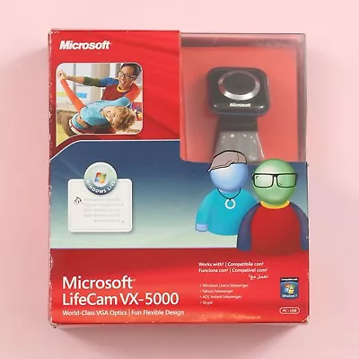 Microsoft LifeCam VX-5000 (Black) Webcam For Windows PC *NEW IN BOX* • $22.49