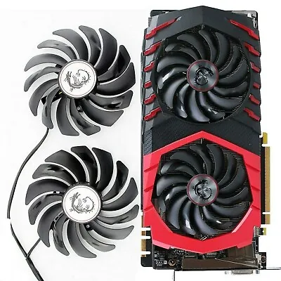 2x Cooler Cooling Fan For MSI GTX1080 1070 1060 960 RX470 480 570 580 GAME Card# • $25.11
