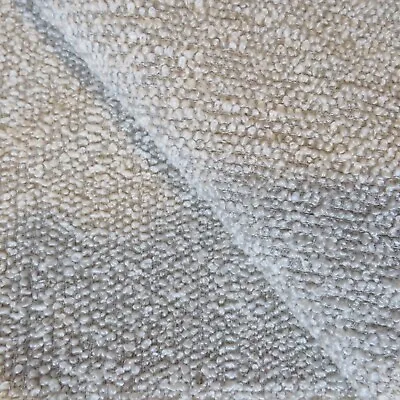 Vtg Luxury Upholstery Fabric Creamy Pearl White Chenille Textured W Sheen 1.7 Yd • $32.50