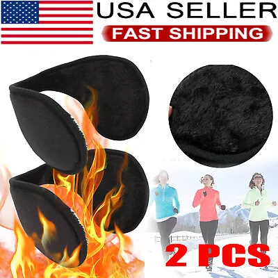 Ear Muffs Fleece Earwarmer Winter Ear Warmers Mens Womens Behind The Head Design • $6.15