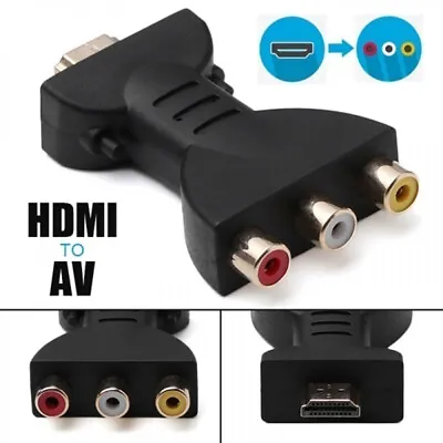 £2.58 • Buy Flexible Portable HDMI To 3 RCA Video Audio AV Adapter Component ConverH_S0
