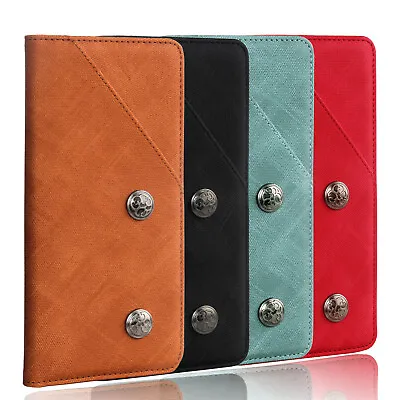 Luxury Flip Retro Genuine Real Leather Wallet TPU Case Cover Stand For Asus/ZTE • $12.98